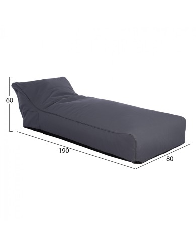 ΠΟΥΦ TANEA HM5807.02 ΓΚΡΙ ΜΕ UV PROTECTION 190x80x60Υ εκ.