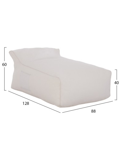 ΠΟΥΦ ZAFER HM5772.11 ΜΕ TEXTILENE 600gr/m2 2X1 ΛΕΥΚΟ 88x128x60Υεκ