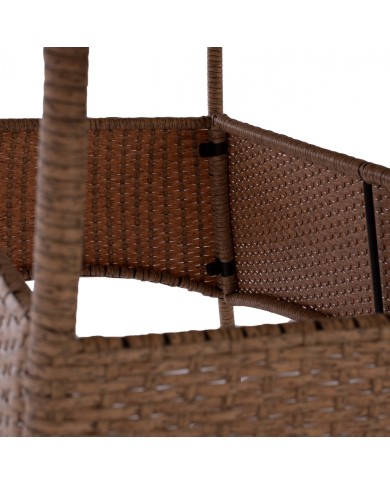 ΤΡΑΠΕΖΙ ΜΕΤΑΛΛΙΚΟ MINSK RATTAN ΜΠΕΖ ΚΑΦΕ HM5507.02 150x90x75 εκ.