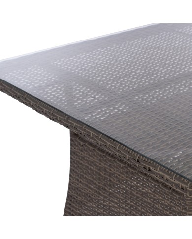 ΤΡΑΠΕΖΙ ΜΕΤΑΛΛΙΚΟ MINSK RATTAN ΓΚΡΙ HM5507.01 150x90x75Υ εκ.