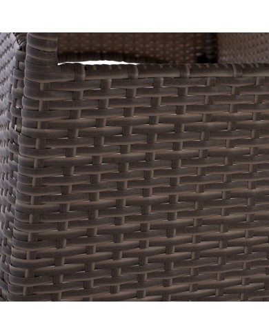 ΤΡΑΠΕΖΙ ΜΕΤΑΛΛΙΚΟ MINSK RATTAN ΓΚΡΙ HM5507.01 150x90x75Υ εκ.