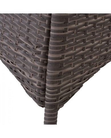 ΤΡΑΠΕΖΙ ΜΕΤΑΛΛΙΚΟ MILITARY RATTAN ΓΚΡΙ HM5141.31 120x70x75Υ εκ.