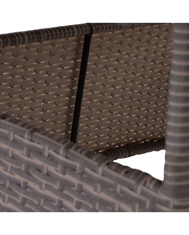 ΤΡΑΠΕΖΙ ΜΕΤΑΛΛΙΚΟ MILITARY RATTAN ΓΚΡΙ HM5141.31 120x70x75Υ εκ.