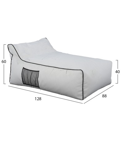 ΠΟΥΦ ZAFER HM5772.01 ΜΕ TEXTILINE ΛΕΥΚΟ ΚΑΙ ΜΑΥΡΟ ΡΕΛΙ 88x128x40-60Υ εκ. Β ΔΙΑΛΟΓΗΣ