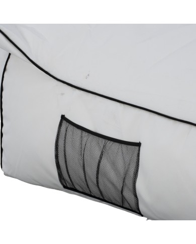 ΠΟΥΦ ZAFER HM5772.01 ΜΕ TEXTILINE ΛΕΥΚΟ ΚΑΙ ΜΑΥΡΟ ΡΕΛΙ 88x128x40-60Υ εκ. Β ΔΙΑΛΟΓΗΣ