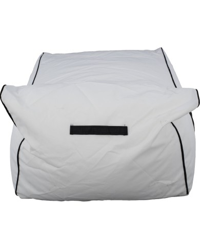 ΠΟΥΦ ZAFER HM5772.01 ΜΕ TEXTILINE ΛΕΥΚΟ ΚΑΙ ΜΑΥΡΟ ΡΕΛΙ 88x128x40-60Υ εκ. Β ΔΙΑΛΟΓΗΣ