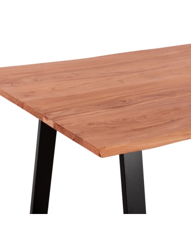 ΤΡΑΠΕΖΙ ΤΡΑΠΕΖΑΡΙΑΣ SOFIA SLIM HM8501.11 ΑΠΟ ΜΑΣΙΦ ΞΥΛΟ ΑΚΑΚΙΑΣ 200x100x77Υ εκ.