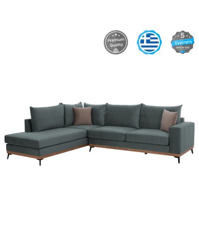 ΚΑΝΑΠΕΣ ΑΡΙΣΤΕΡΗ ΓΩΝΙΑ MESINA ΥΦΑΣΜΑ ΑΛΕΚΙΑΣΤΟ ΜΕΝΤΑ 290Χ240Χ94Υεκ. HM3253.07L
