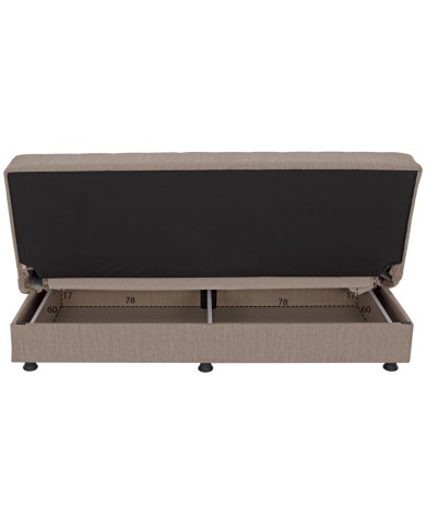 ΚΑΝΑΠΕΣ ΚΡΕΒΑΤΙ ANDRI ΤΡΙΘΕΣΙΟΣ ΜΠΕΖ HM3239.04 180x72x77 εκ.