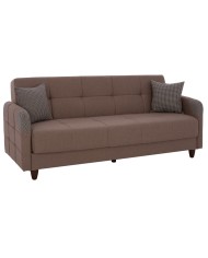 ΚΑΝΑΠΕΣ ΚΡΕΒΑΤΙ ΤΡΙΘΕΣΙΟΣ SANNA HM3245.01 ΜΠΕΖ 210x82x86 εκ.