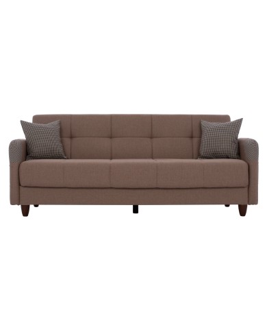 ΚΑΝΑΠΕΣ ΚΡΕΒΑΤΙ ΤΡΙΘΕΣΙΟΣ SANNA HM3245.01 ΜΠΕΖ 210x82x86 εκ.