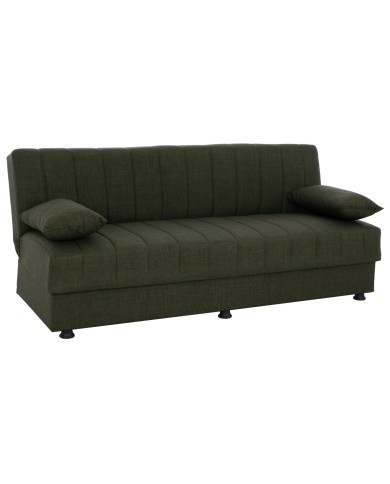 ΚΑΝΑΠΕΣ ΚΡΕΒΑΤΙ ANDRI ΤΡΙΘΕΣΙΟΣ DARK OLIVE HM3239.05 180x72x77 εκ.