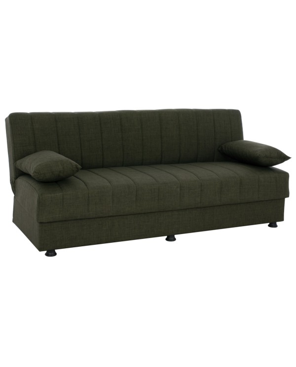 ΚΑΝΑΠΕΣ ΚΡΕΒΑΤΙ ANDRI ΤΡΙΘΕΣΙΟΣ DARK OLIVE HM3239.05 180x72x77 εκ.