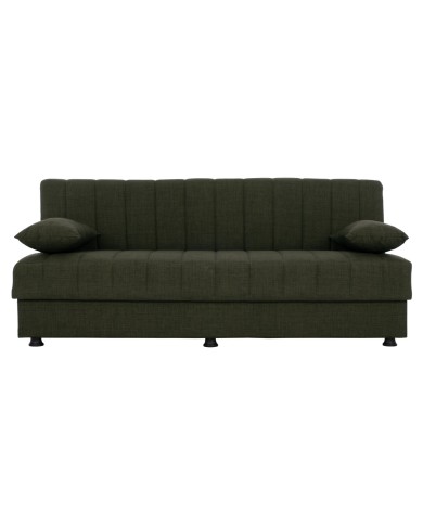 ΚΑΝΑΠΕΣ ΚΡΕΒΑΤΙ ANDRI ΤΡΙΘΕΣΙΟΣ DARK OLIVE HM3239.05 180x72x77 εκ.