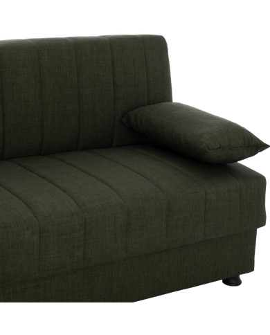 ΚΑΝΑΠΕΣ ΚΡΕΒΑΤΙ ANDRI ΤΡΙΘΕΣΙΟΣ DARK OLIVE HM3239.05 180x72x77 εκ.