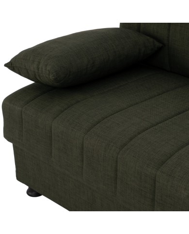 ΚΑΝΑΠΕΣ ΚΡΕΒΑΤΙ ANDRI ΤΡΙΘΕΣΙΟΣ DARK OLIVE HM3239.05 180x72x77 εκ.