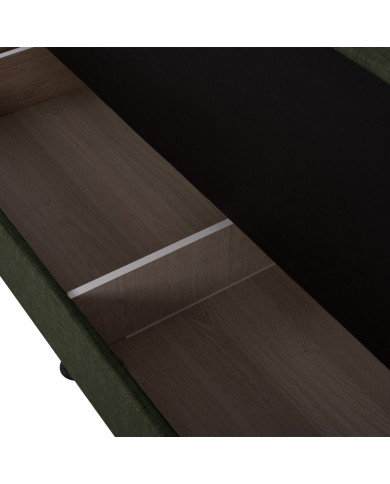 ΚΑΝΑΠΕΣ ΚΡΕΒΑΤΙ ANDRI ΤΡΙΘΕΣΙΟΣ DARK OLIVE HM3239.05 180x72x77 εκ.