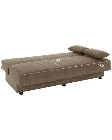 ΚΑΝΑΠΕΣ ΚΡΕΒΑΤΙ ANDRI ΤΡΙΘΕΣΙΟΣ ΚΑΦΕ HM3239.02 180x72x77 εκ.