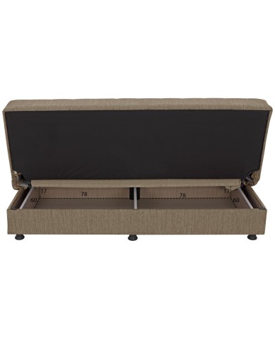 ΚΑΝΑΠΕΣ ΚΡΕΒΑΤΙ ANDRI ΤΡΙΘΕΣΙΟΣ ΚΑΦΕ HM3239.02 180x72x77 εκ.