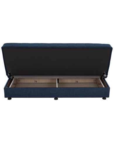 ΚΑΝΑΠΕΣ ΚΡΕΒΑΤΙ ANDRI ΤΡΙΘΕΣΙΟΣ ΜΠΛΕ HM3239.07 180x72x77 εκ.