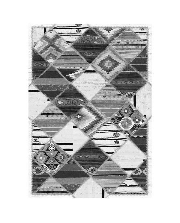 ΧΑΛΙ ΣΑΛΟΝΙΟΥ ETHNIC ΜΕ ΚΡΟΣΙΑ JOSIANE ΓΚΡΙ HM7675.21 160X230 εκ.