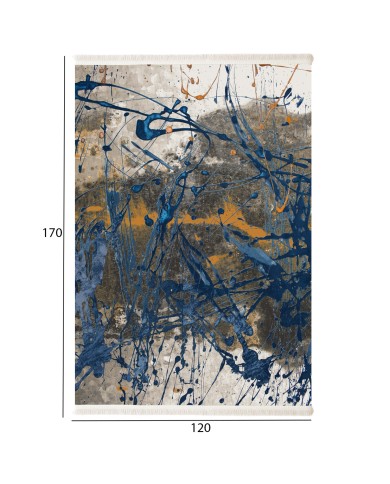 ΧΑΛΙ ΣΑΛΟΝΙΟΥ ΜΕ ΚΡΟΣΙΑ JOSIANE  HM7677.13 ΠΟΛΥΧΡΩΜΟ 120X170 εκ.