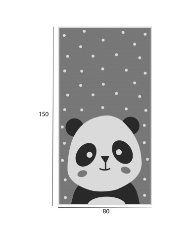 ΠΑΙΔΙΚΟ ΧΑΛΙ ΜΕ ΚΡΟΣΙΑ HM7678.14 PANDA ΓΚΡΙ 80Χ150 εκ.
