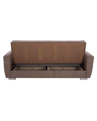 ΚΑΝΑΠΕΣ ΚΡΕΒΑΤΙ POLYA ΤΡΙΘΕΣΙΟΣ ΚΑΦΕ HM3240.02 215x80x77 εκ.