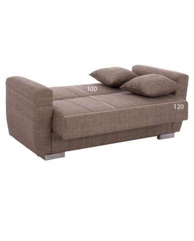 ΚΑΝΑΠΕΣ ΚΡΕΒΑΤΙ POLYA ΔΙΘΕΣΙΟΣ ΚΑΦΕ HM3241.02 150x84x88 εκ.