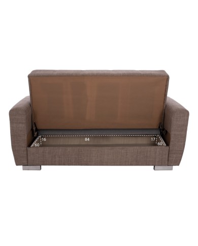 ΚΑΝΑΠΕΣ ΚΡΕΒΑΤΙ POLYA ΔΙΘΕΣΙΟΣ ΚΑΦΕ HM3241.02 150x84x88 εκ.