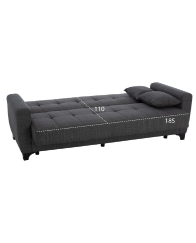 ΚΑΝΑΠΕΣ ΚΡΕΒΑΤΙ HEMA ΤΡΙΘΕΣΙΟΣ ΨΗΛΗ ΠΛΑΤΗ HM3242.03 ΓΚΡΙ 215x84x88Υεκ.