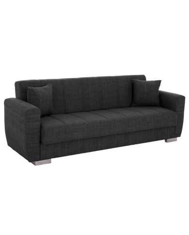 ΚΑΝΑΠΕΣ ΚΡΕΒΑΤΙ POLYA ΤΡΙΘΕΣΙΟΣ HM3240.03 ΓΚΡΙ 215x80x77 εκ.
