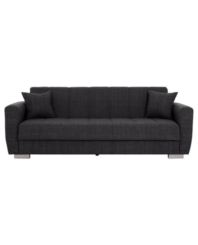 ΚΑΝΑΠΕΣ ΚΡΕΒΑΤΙ POLYA ΤΡΙΘΕΣΙΟΣ HM3240.03 ΓΚΡΙ 215x80x77 εκ.