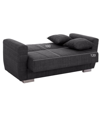 ΚΑΝΑΠΕΣ ΚΡΕΒΑΤΙ POLYA ΔΙΘΕΣΙΟΣ ΓΚΡΙ HM3241.03 150x84x88 εκ.