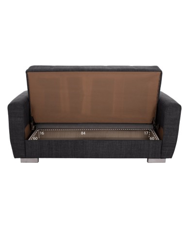 ΚΑΝΑΠΕΣ ΚΡΕΒΑΤΙ POLYA ΔΙΘΕΣΙΟΣ ΓΚΡΙ HM3241.03 150x84x88 εκ.