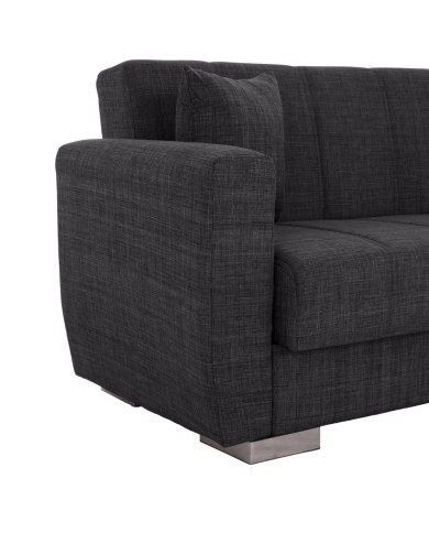 ΚΑΝΑΠΕΣ ΚΡΕΒΑΤΙ POLYA ΔΙΘΕΣΙΟΣ ΓΚΡΙ HM3241.03 150x84x88 εκ.