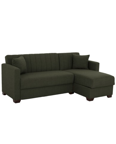 ΚΑΝΑΠΕΣ ΚΡΕΒΑΤΙ GHUFRAN ΓΩΝΙΑ ΑΝΑΣΤΡΕΨΙΜΗ DARK OLIVE HM3244.05 200x133x77Yεκ.