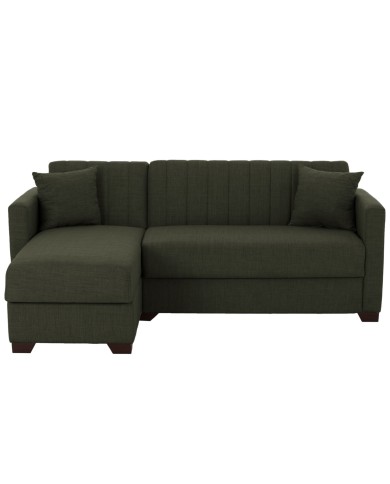 ΚΑΝΑΠΕΣ ΚΡΕΒΑΤΙ GHUFRAN ΓΩΝΙΑ ΑΝΑΣΤΡΕΨΙΜΗ DARK OLIVE HM3244.05 200x133x77Yεκ.