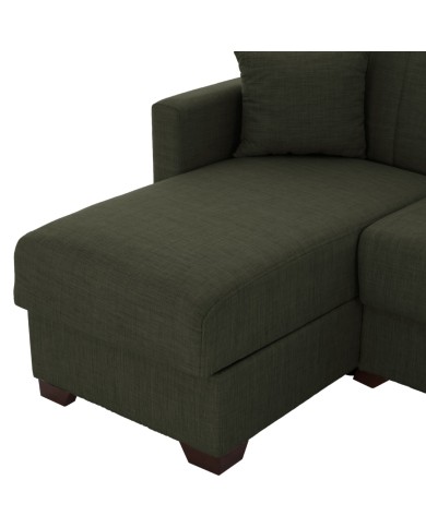 ΚΑΝΑΠΕΣ ΚΡΕΒΑΤΙ GHUFRAN ΓΩΝΙΑ ΑΝΑΣΤΡΕΨΙΜΗ DARK OLIVE HM3244.05 200x133x77Yεκ.
