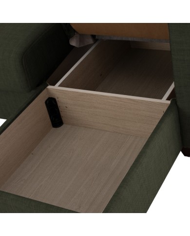ΚΑΝΑΠΕΣ ΚΡΕΒΑΤΙ GHUFRAN ΓΩΝΙΑ ΑΝΑΣΤΡΕΨΙΜΗ DARK OLIVE HM3244.05 200x133x77Yεκ.
