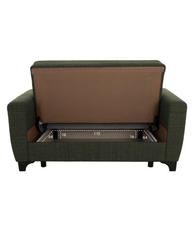 ΚΑΝΑΠΕΣ ΚΡΕΒΑΤΙ HEMA ΔΙΘΕΣΙΟΣ ΨΗΛΗ ΠΛΑΤΗ DARK OLIVE HM3243.05 160x84x88 εκ.