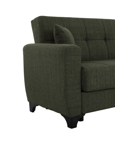 ΚΑΝΑΠΕΣ ΚΡΕΒΑΤΙ HEMA ΔΙΘΕΣΙΟΣ ΨΗΛΗ ΠΛΑΤΗ DARK OLIVE HM3243.05 160x84x88 εκ.