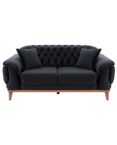 ΚΑΝΑΠΕΣ ΚΡΕΒΑΤΙ BENNINGTON 2ΘΕΣΙΟΣ ΜΑΥΡΟΣ HM3250.01 180x95x80 εκ.