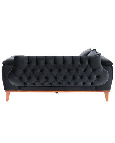 ΚΑΝΑΠΕΣ ΚΡΕΒΑΤΙ BENNINGTON 2ΘΕΣΙΟΣ ΜΑΥΡΟΣ HM3250.01 180x95x80 εκ.