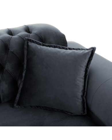 ΚΑΝΑΠΕΣ ΚΡΕΒΑΤΙ BENNINGTON 2ΘΕΣΙΟΣ ΜΑΥΡΟΣ HM3250.01 180x95x80 εκ.