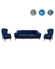 ΣΕΤ ΣΑΛΟΝΙ 3ΤΜΧ BENNINGTON ΜΠΛΕ HM11746.18