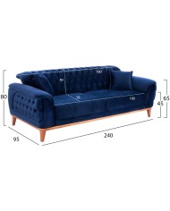 ΣΕΤ ΣΑΛΟΝΙ 3ΤΜΧ BENNINGTON ΜΠΛΕ HM11746.18