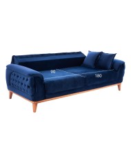 ΣΕΤ ΣΑΛΟΝΙ 3ΤΜΧ BENNINGTON ΜΠΛΕ HM11746.18
