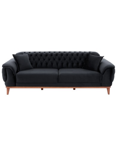 ΚΑΝΑΠΕΣ ΚΡΕΒΑΤΙ BENNINGTON ΤΡΙΘΕΣΙΟΣ ΜΑΥΡΟΣ HM3249.01 240x95x80 εκ.