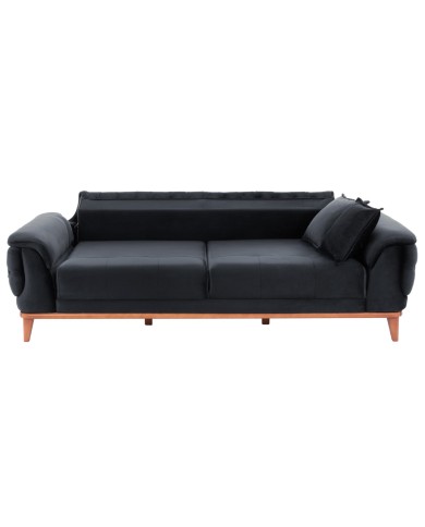 ΚΑΝΑΠΕΣ ΚΡΕΒΑΤΙ BENNINGTON ΤΡΙΘΕΣΙΟΣ ΜΑΥΡΟΣ HM3249.01 240x95x80 εκ.